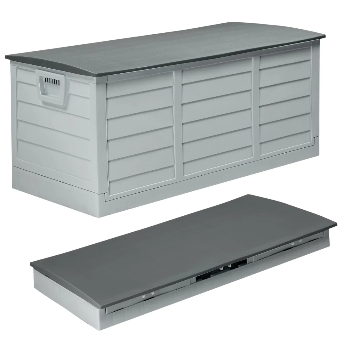 75-Gallon Ktaxon Collapsible Outdoor Garden Plastic Storage Deck Box