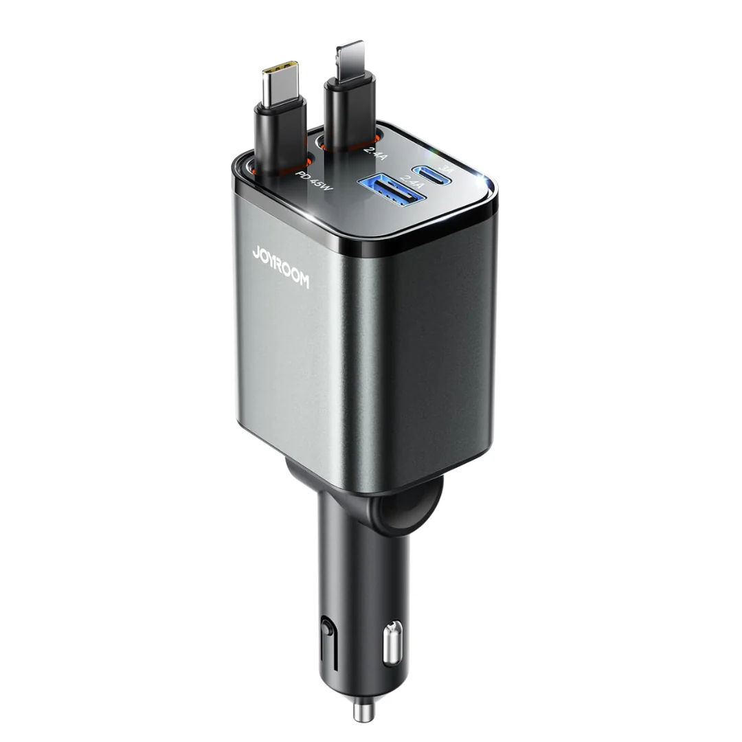 84W Joyroom 4-in-1 USB-C & Lightning Car Charger