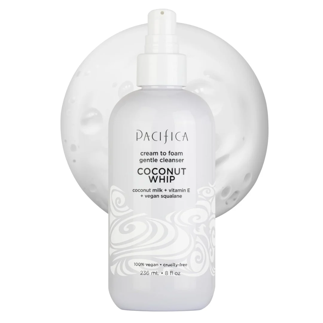 8oz Pacifica Coconut Whip Cream To Foam Face Wash Gentle Cleanser