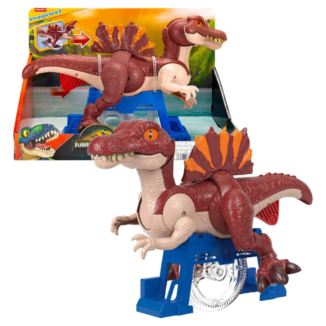 9" Imaginext Jurassic World Rebirth Sprinting Spinosaurus Dinosaur Toy