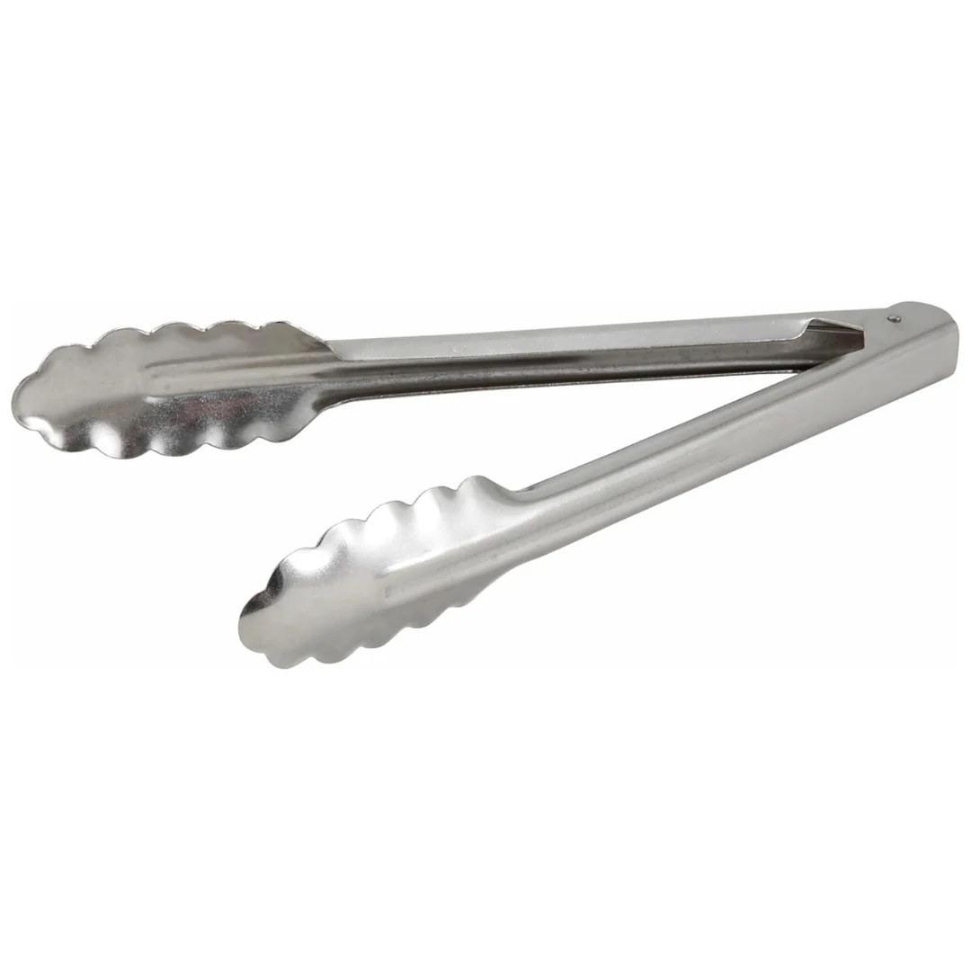 9" Winco Heavyweight Stainless Steel Utility Tongsy Tong
