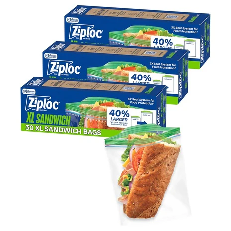 90 XL Sandwich and Snack Bags