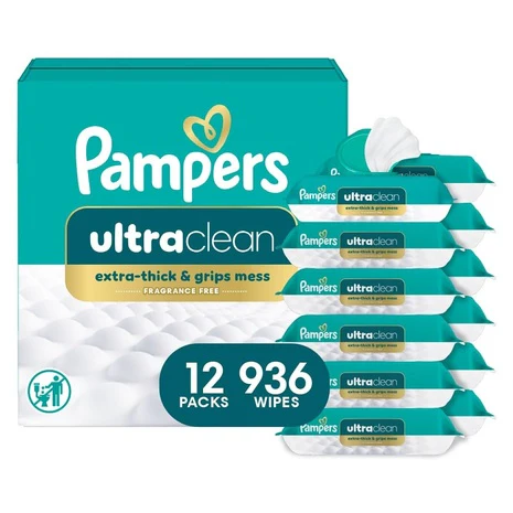 Targeted: 936 Pampers Ultra Clean Unscented Baby Wipes