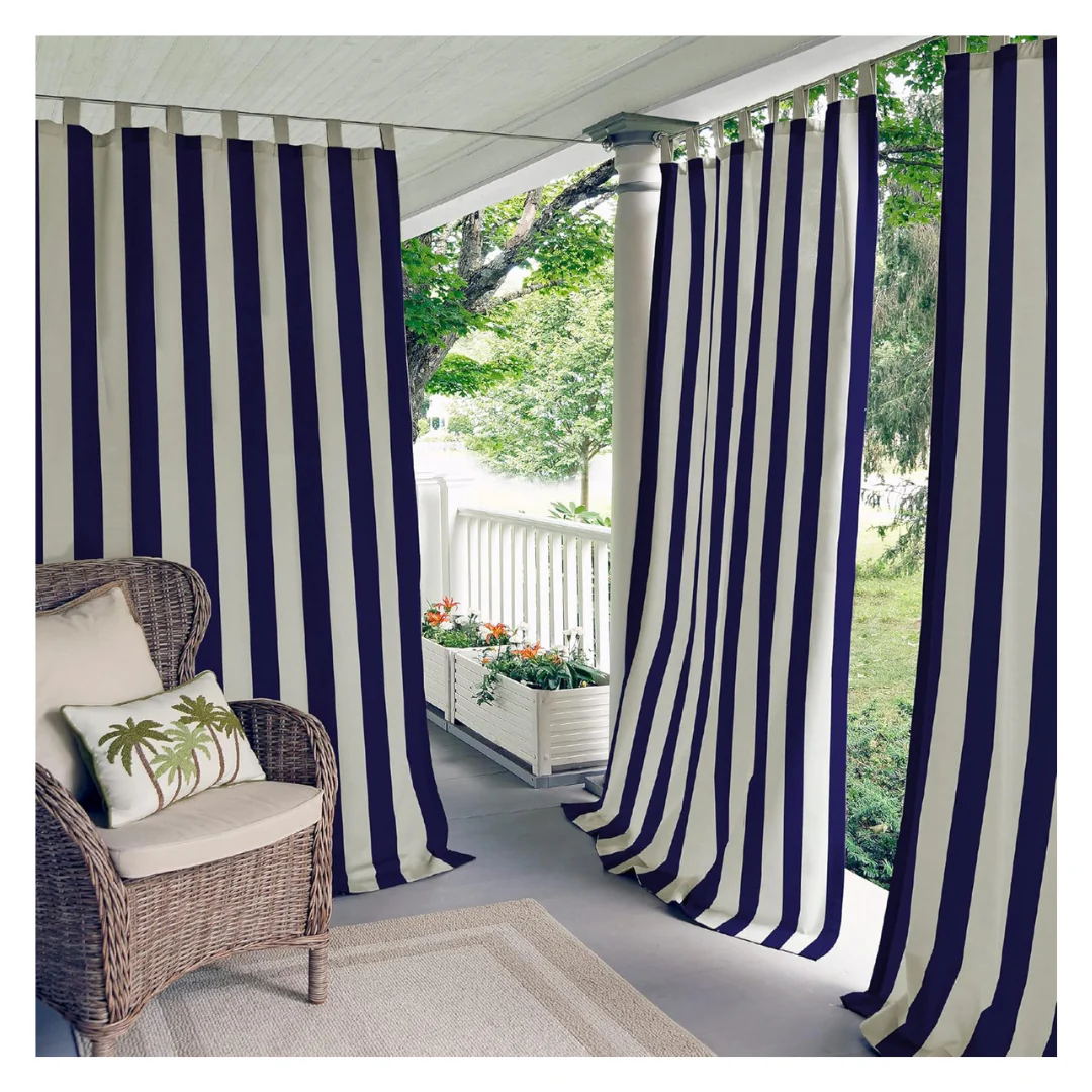 95"L x 50"W Elrene Home Fashions Highland Stripe Curtain Panel