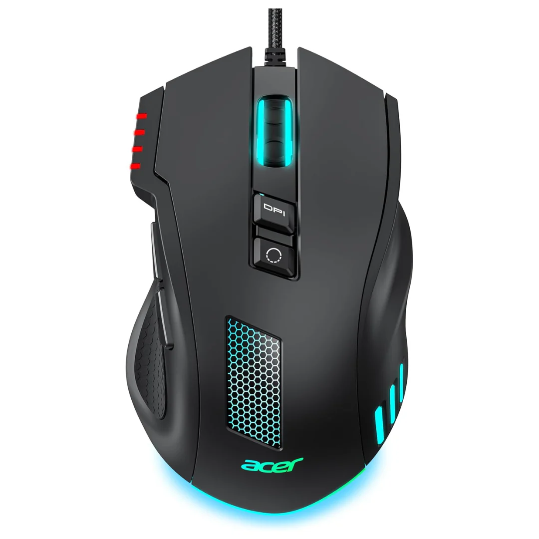 Acer 12,800 DPI RGB Ergonomic Wired Gaming Mouse