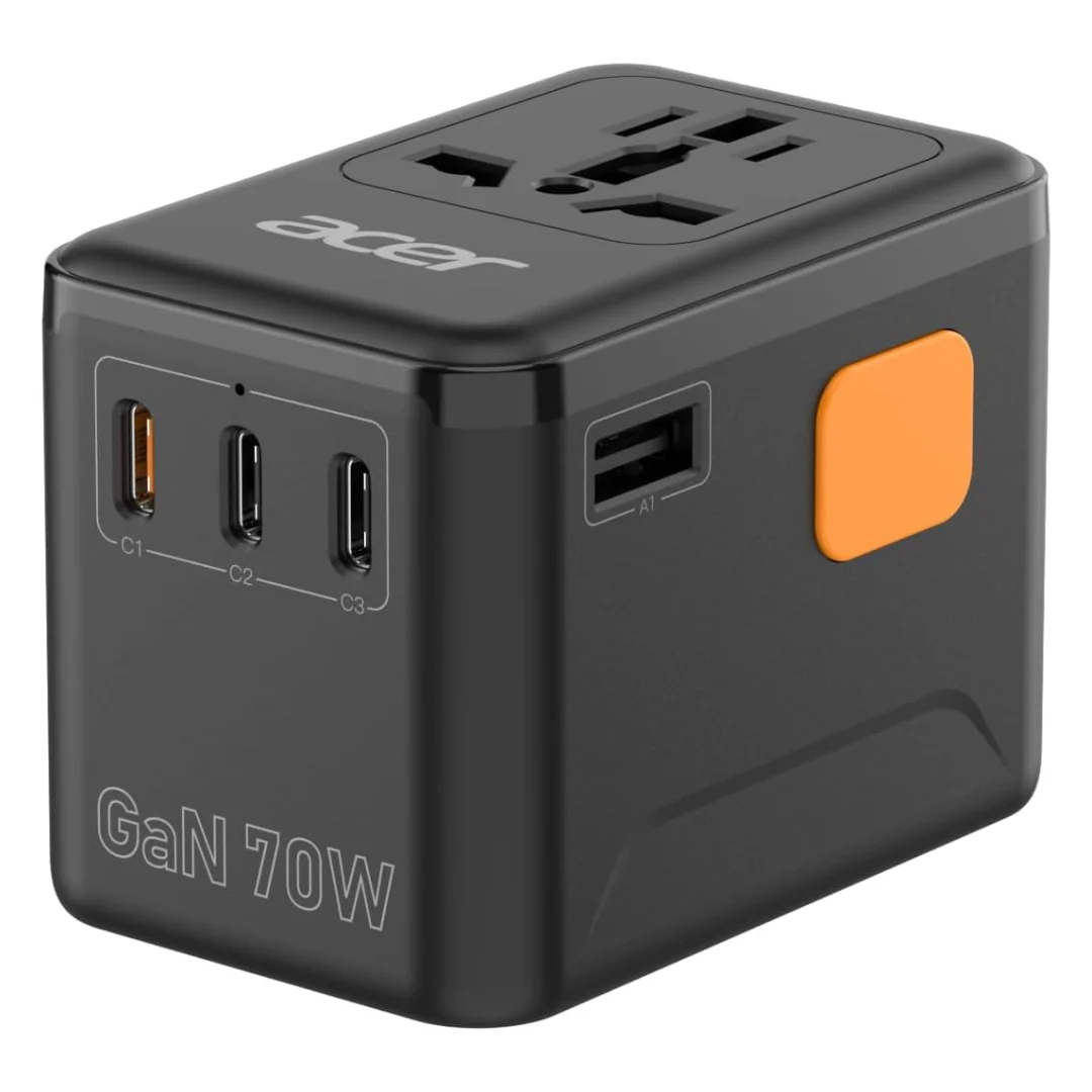 Acer 70W GaN USB-C & USB-A Travel Adapter