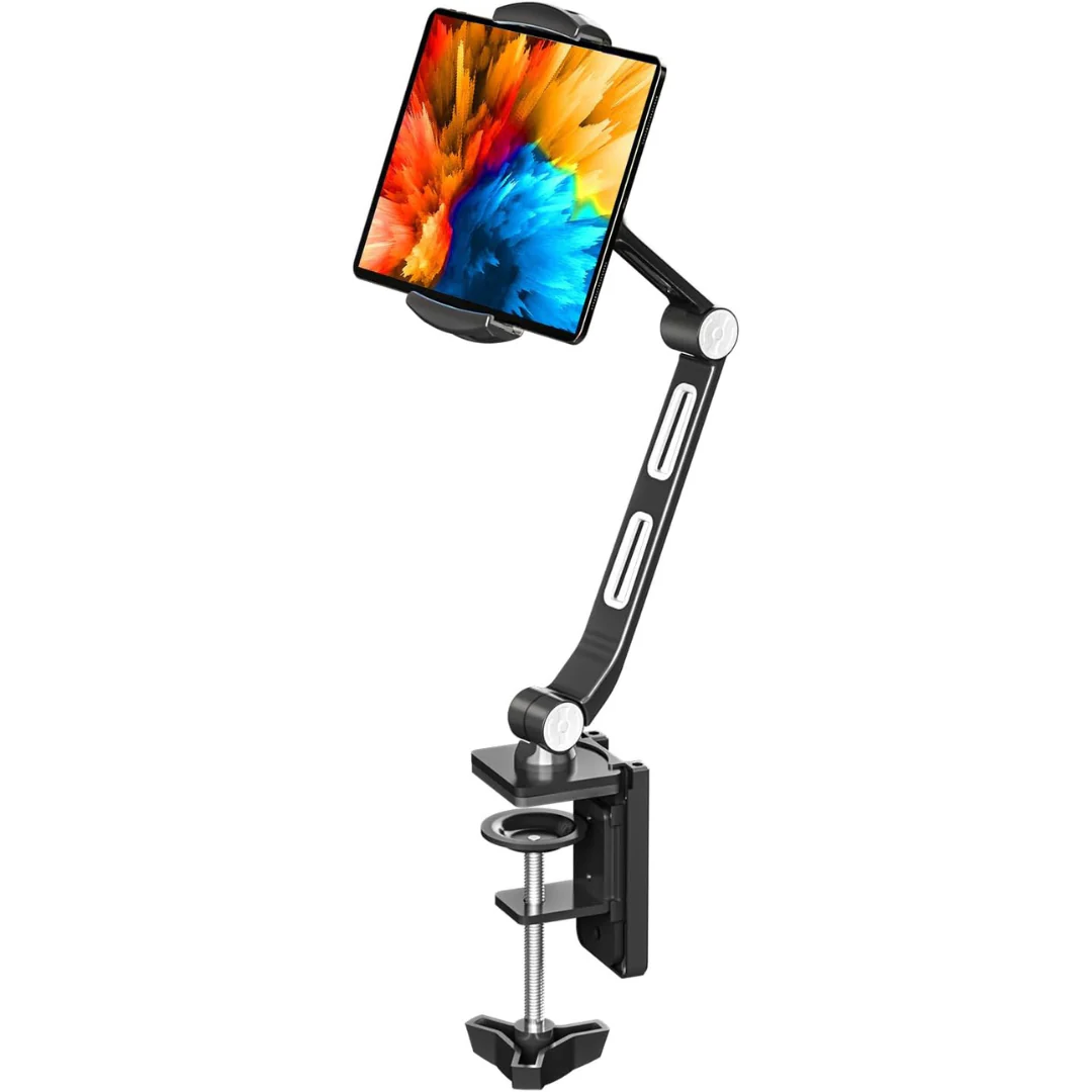 Aluminum Tablet Desk Mount Stand Flexible Cell Phone Holder