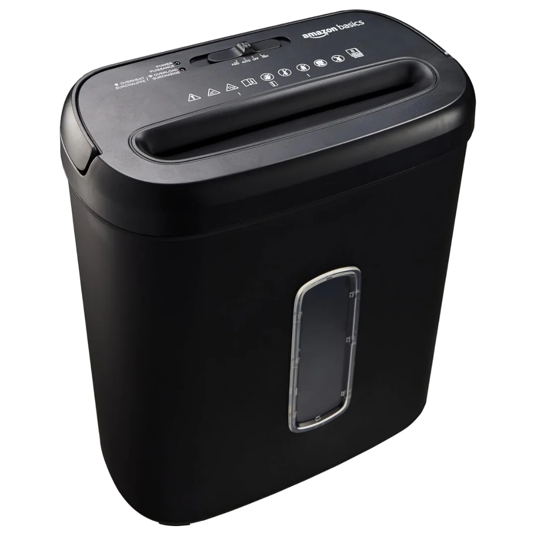 Amazon Basics 8-Sheet Cross Cut Paper And Credit Card Shredder