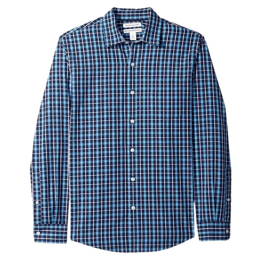 Amazon Essentials Men's Slim-Fit Long Sleeve Poplin Shirt