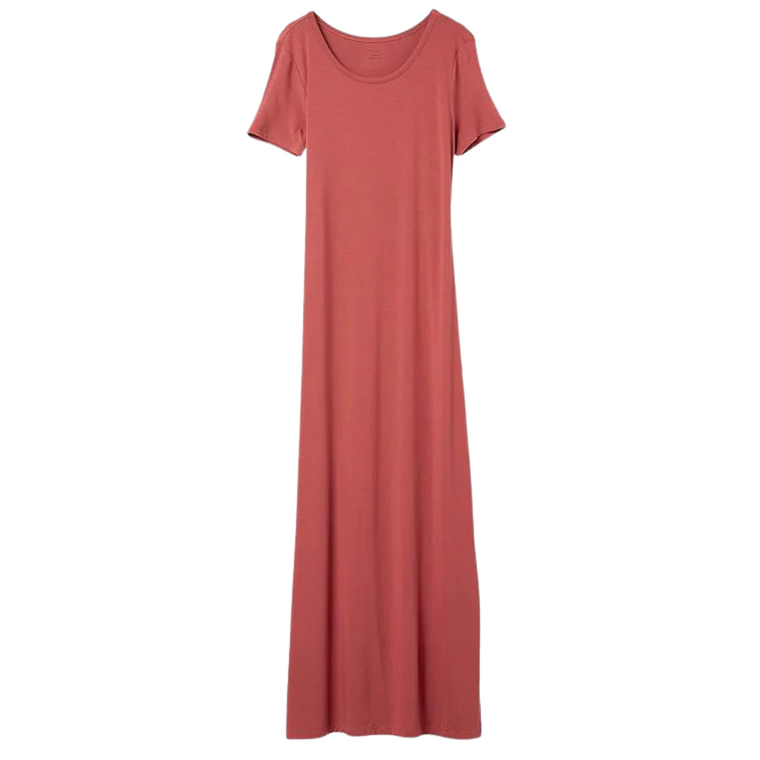 Amazon Essentials Women's Jersey Crewneck Side Slit Maxi Dress