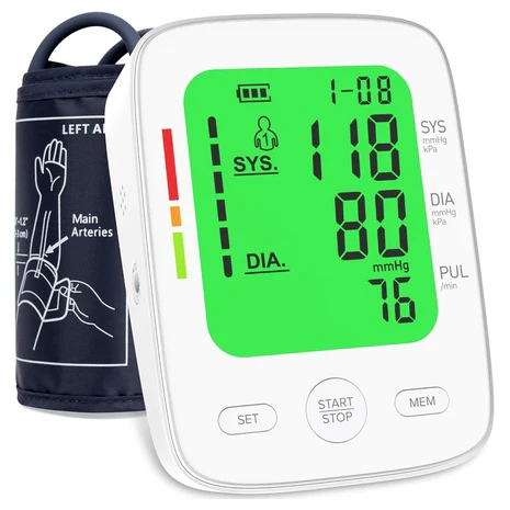 Automatic Upper Arm Blood Pressure Machine with Large LCD Display