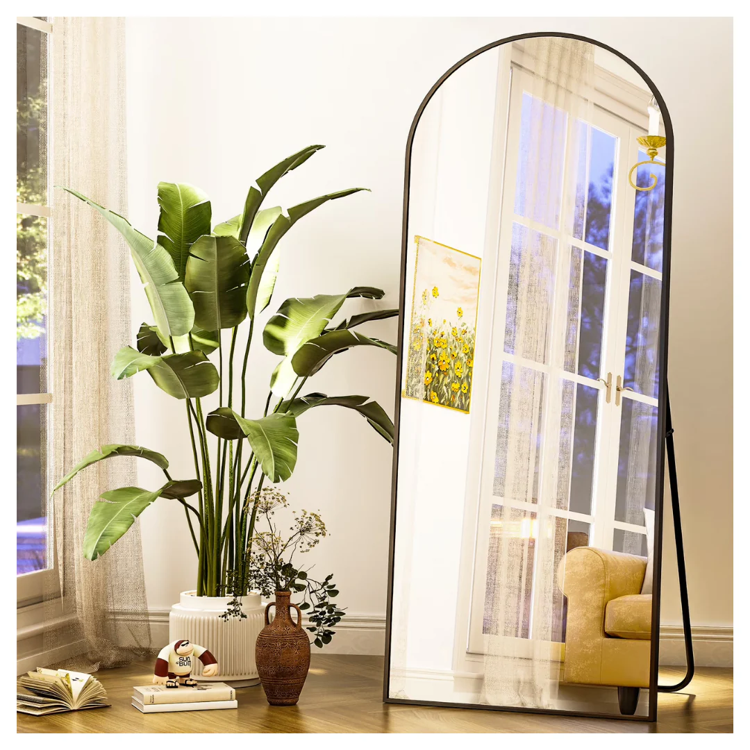 Beautypeak 64" x 21.1" Arched Full Length Floor Mirror