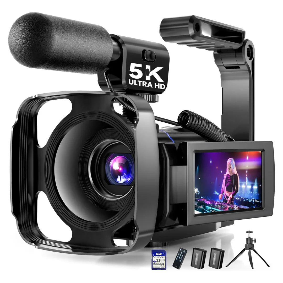 Bregoo X70 5K UHD 64MP 16x Zoom Video Camcorder W/ 3" Screen
