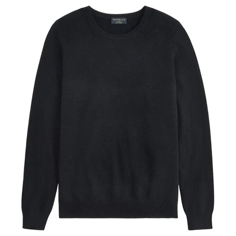 Charter Club Women's Long Sleeve 100% Cashmere Crewneck Sweater