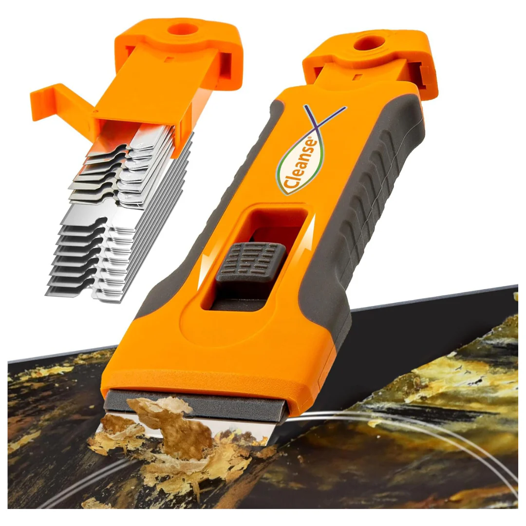 Cleanse Razor Blade Scraper Tool with 15-Piece Extra Blades