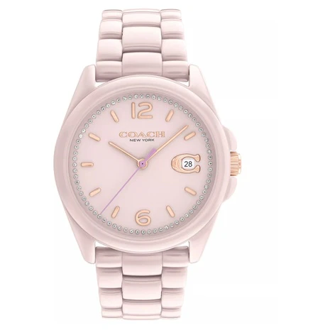 Coach Women's Greyson Blush Ceramic Bracelet Watch