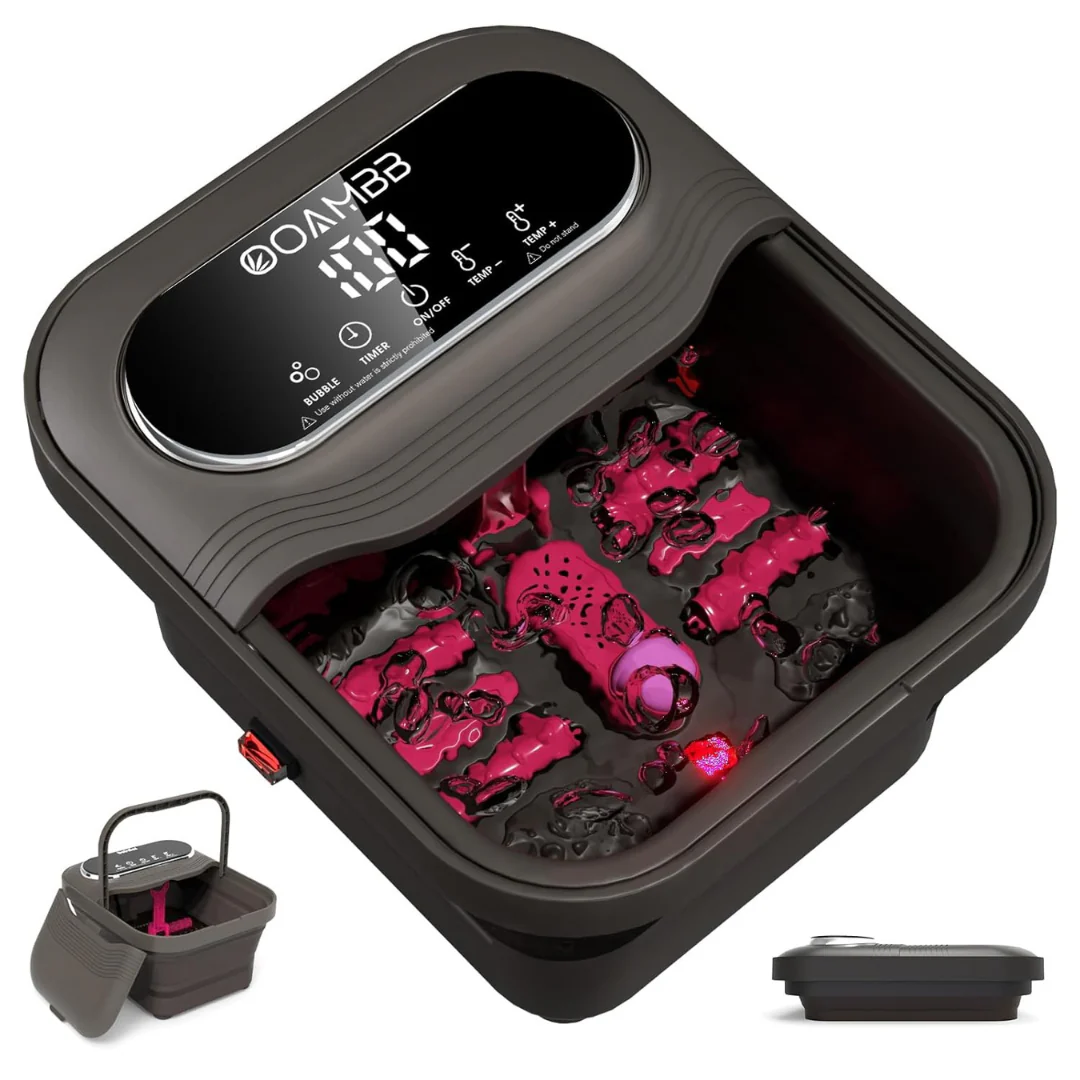 Collapsible Foot Spa with Heat Bubble and Temp Control