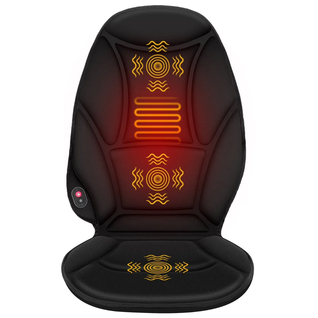Comfier Vibration Back Cushion Massager Chair Pad With Heat