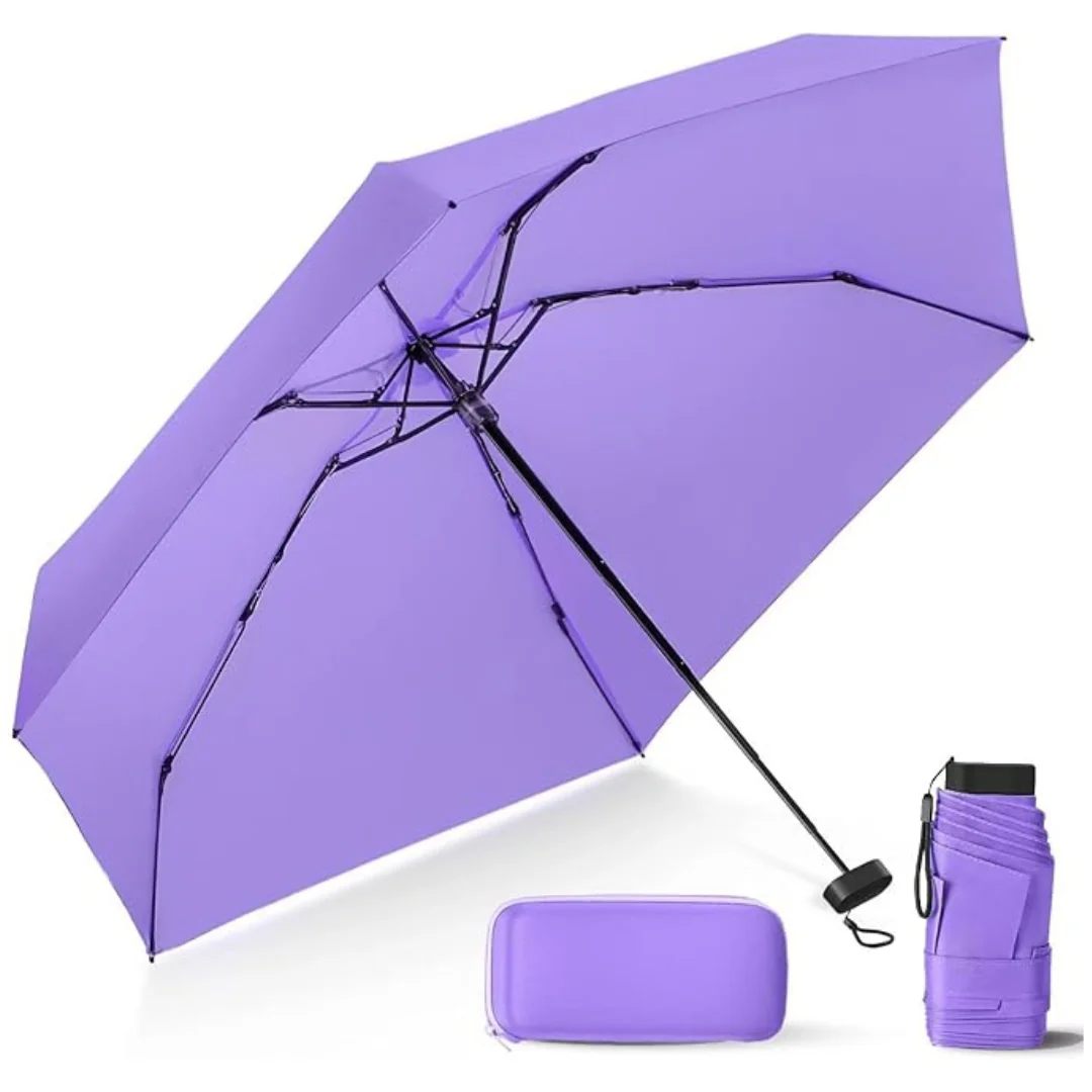 Compact Lightweight Mini Travel Umbrella With Case (Various)