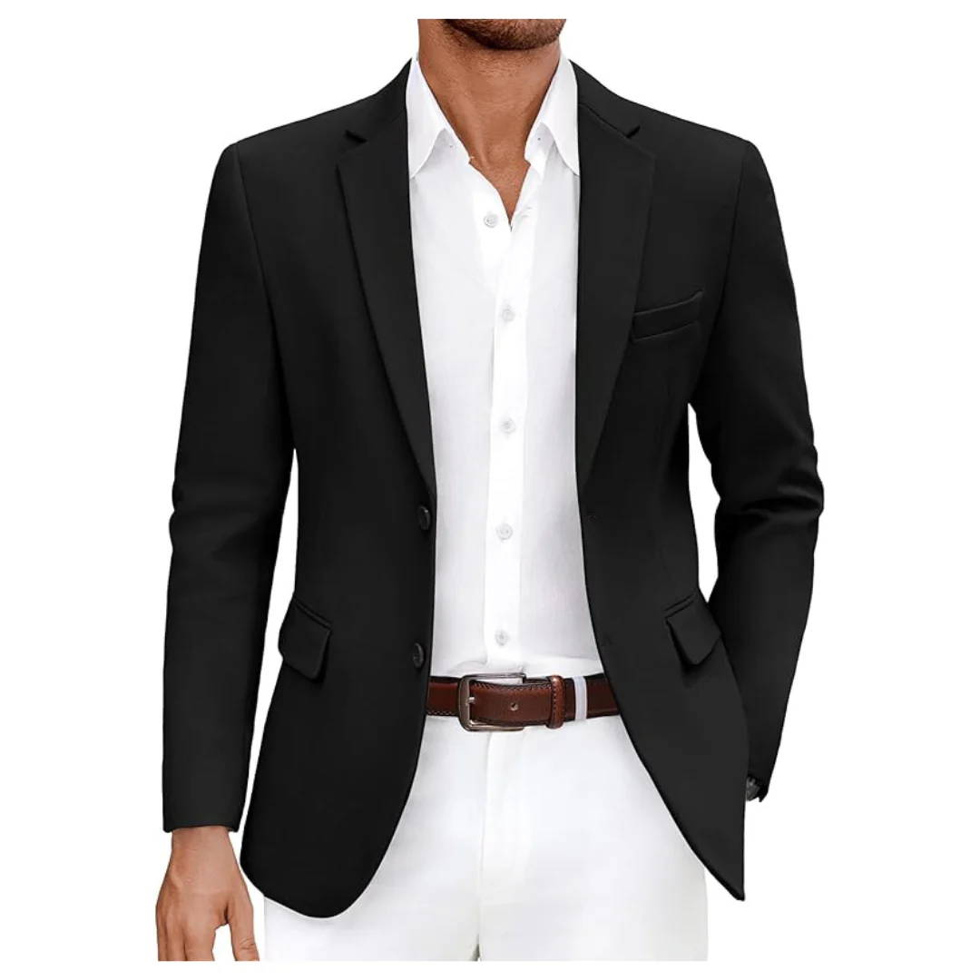 Coofandy Men's Slim Fit Knitted Stretch Sport Suit Jacket