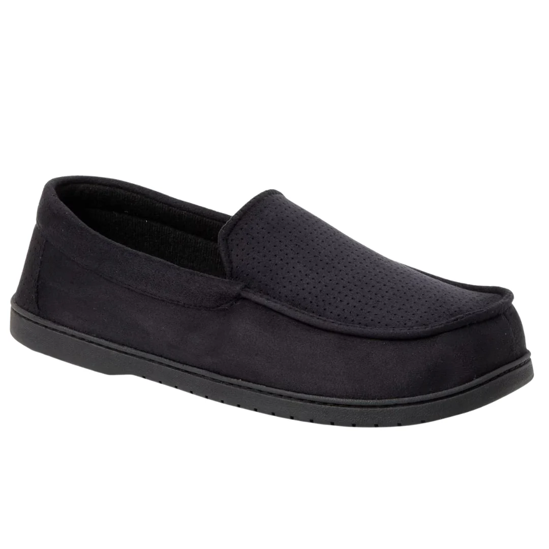 Dearfoams Cozy Comfort Men's Jason Microsuede Moccasin Slippers