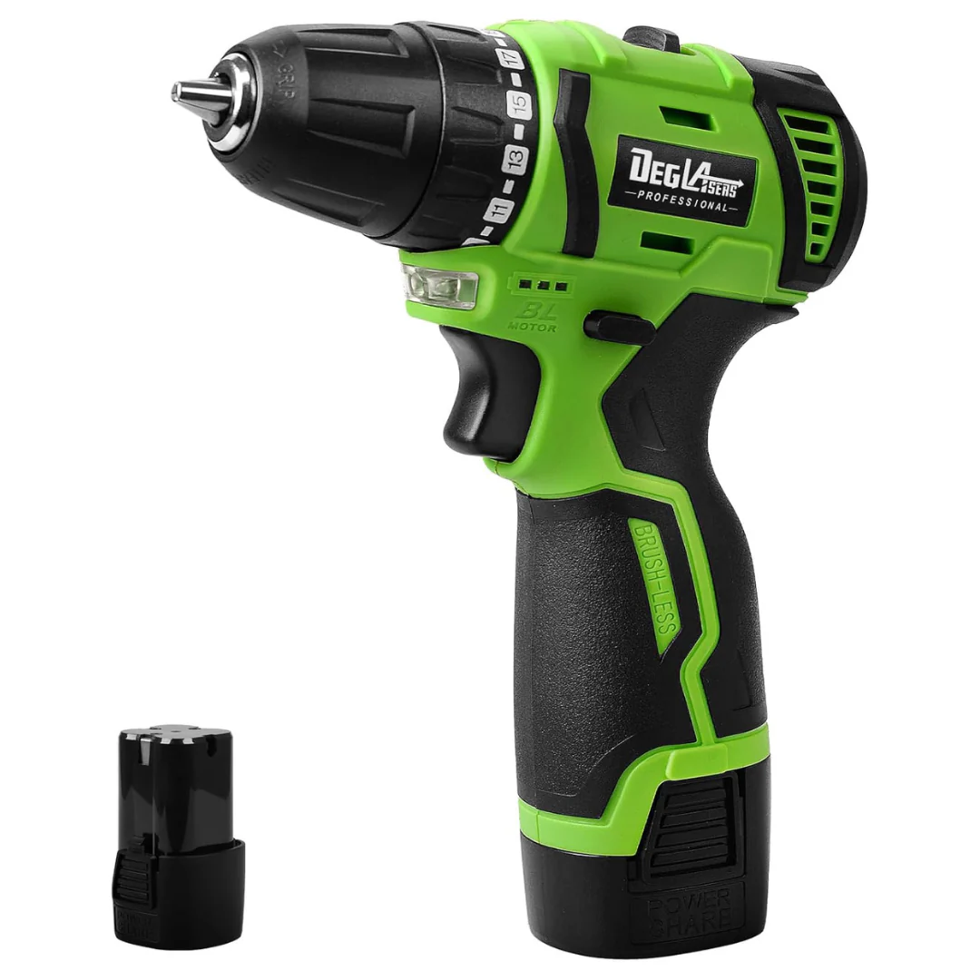DEGLASERS 16.8V Cordless Drill with Battery and Charger