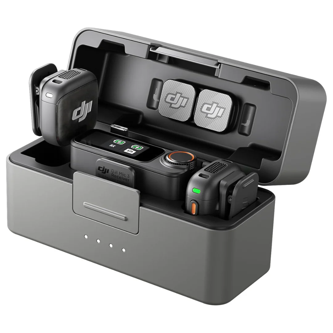 DJI Mic 3 (2 TX + 1 RX + Charging Case) Wireless Microphone