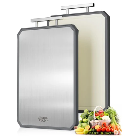 Double-Sided Stainless Steel Cutting Board