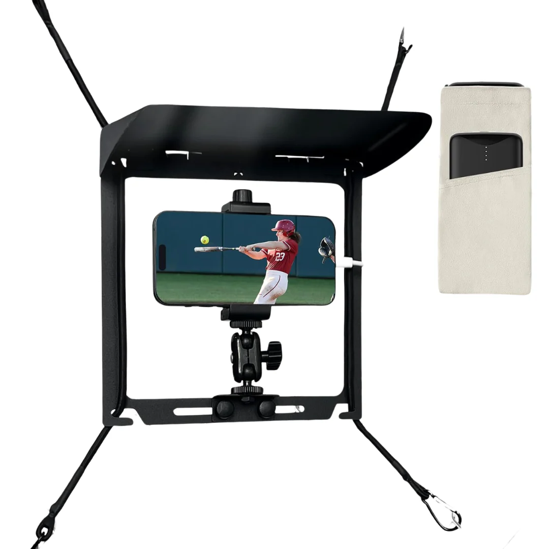 Dual-Lock Stability Sports Cameras Fence Mount Kit With Removable Sunshade