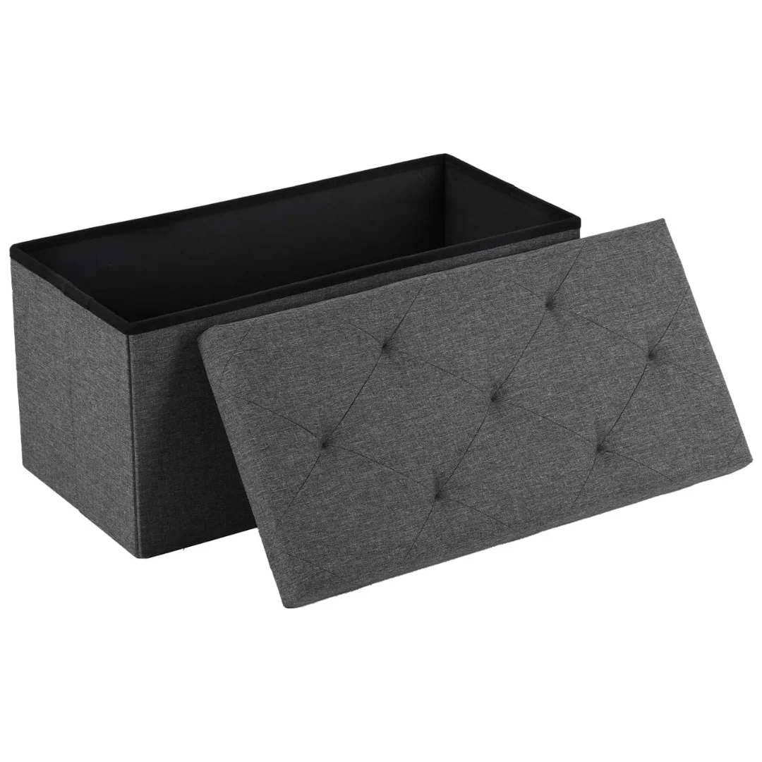 Dumos 30" Foldable Storage Ottoman Bench, Support 660lbs
