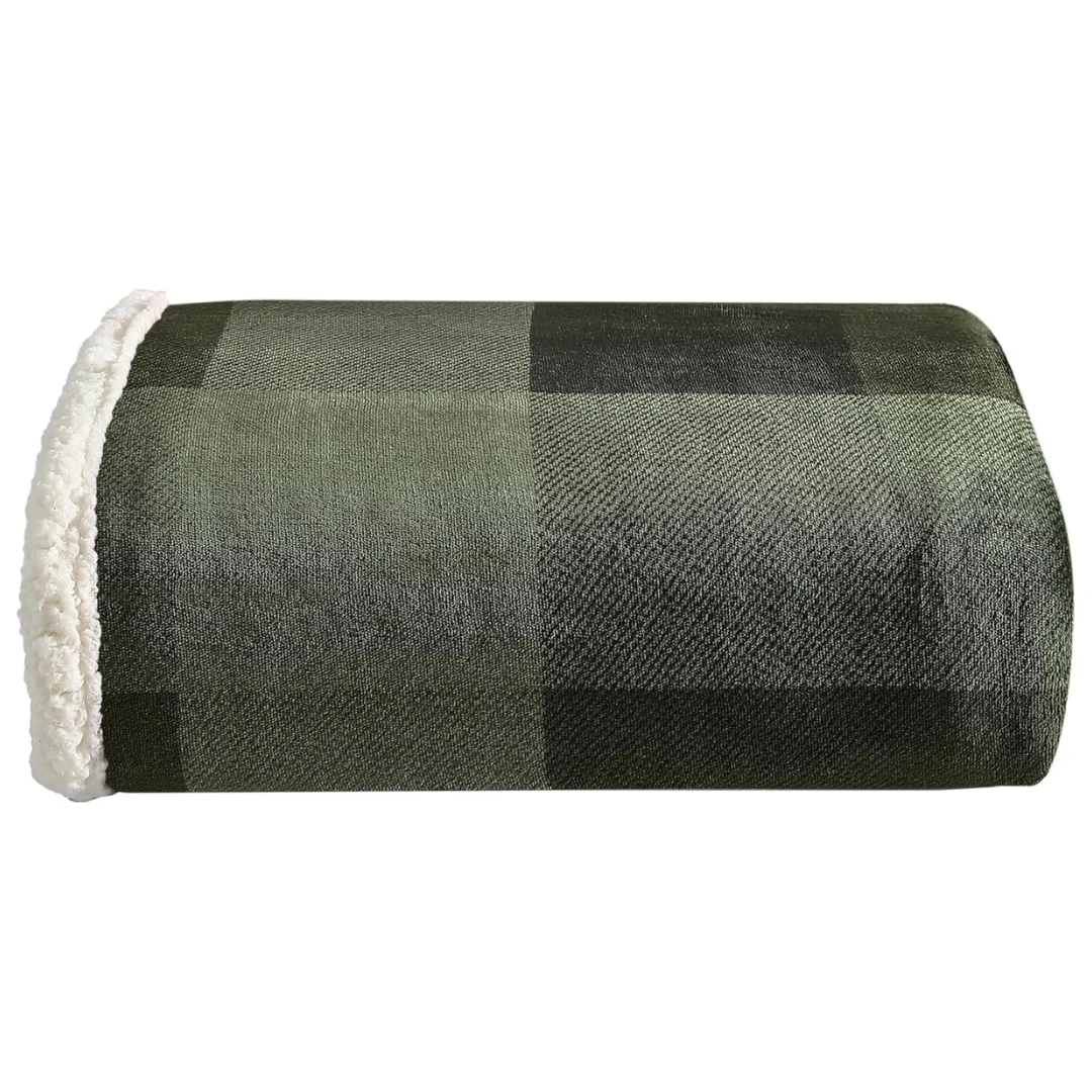 Eddie Bauer Super Soft Reversible Sherpa Fleece Blanket