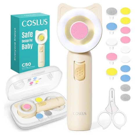 Electric Baby Nail Trimmer with 360° Light