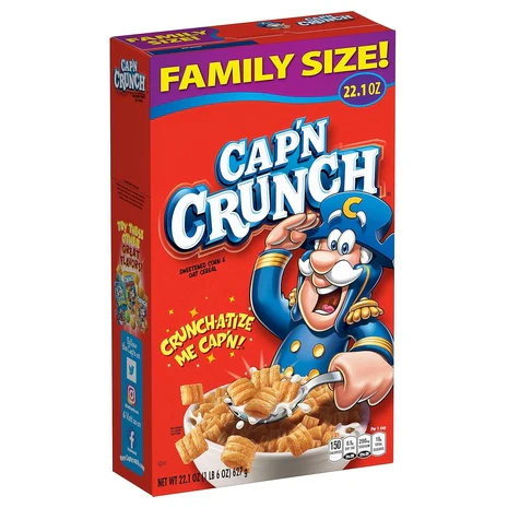 Family Size Box Cap'n Crunch Cereal (OU-D)