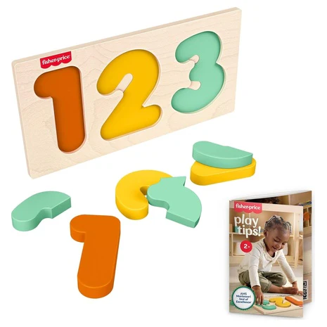 Fisher-Price Wooden 1-2-3 Montessori Puzzle