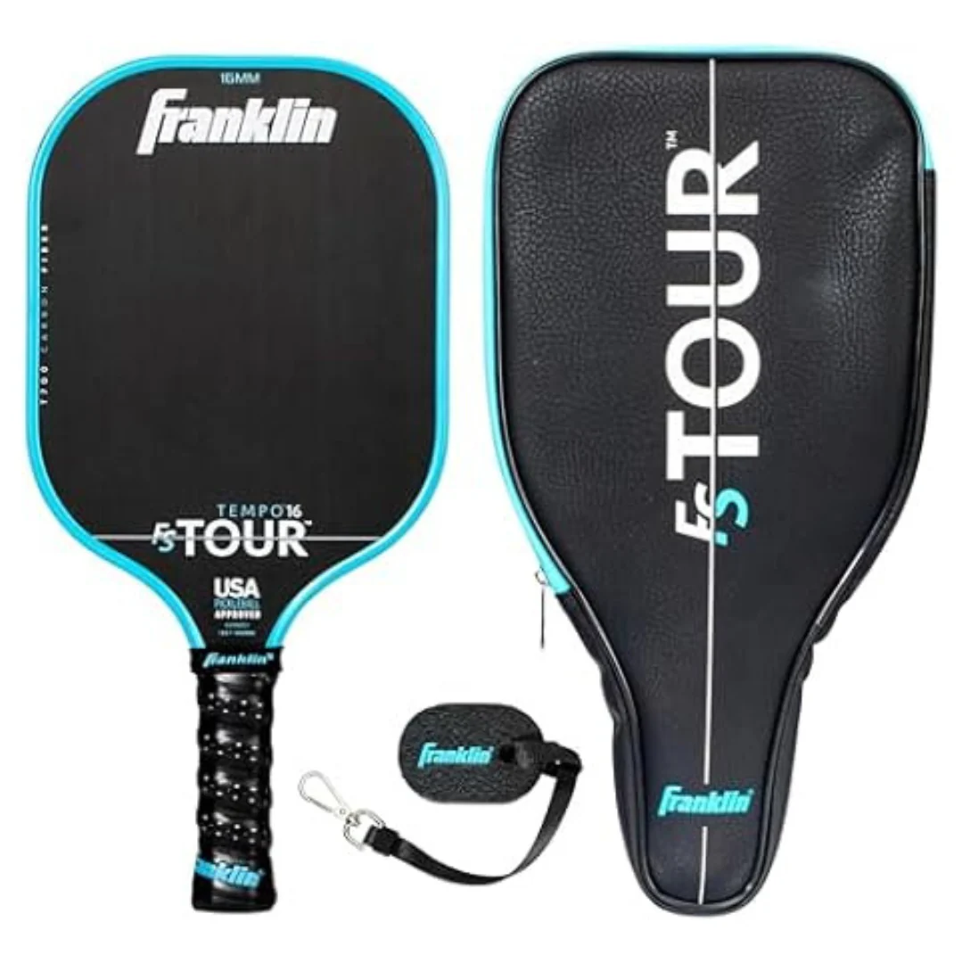 Franklin Sports Pro Carbon Fiber Pickleball Paddle Set W/ Paddle Eraser