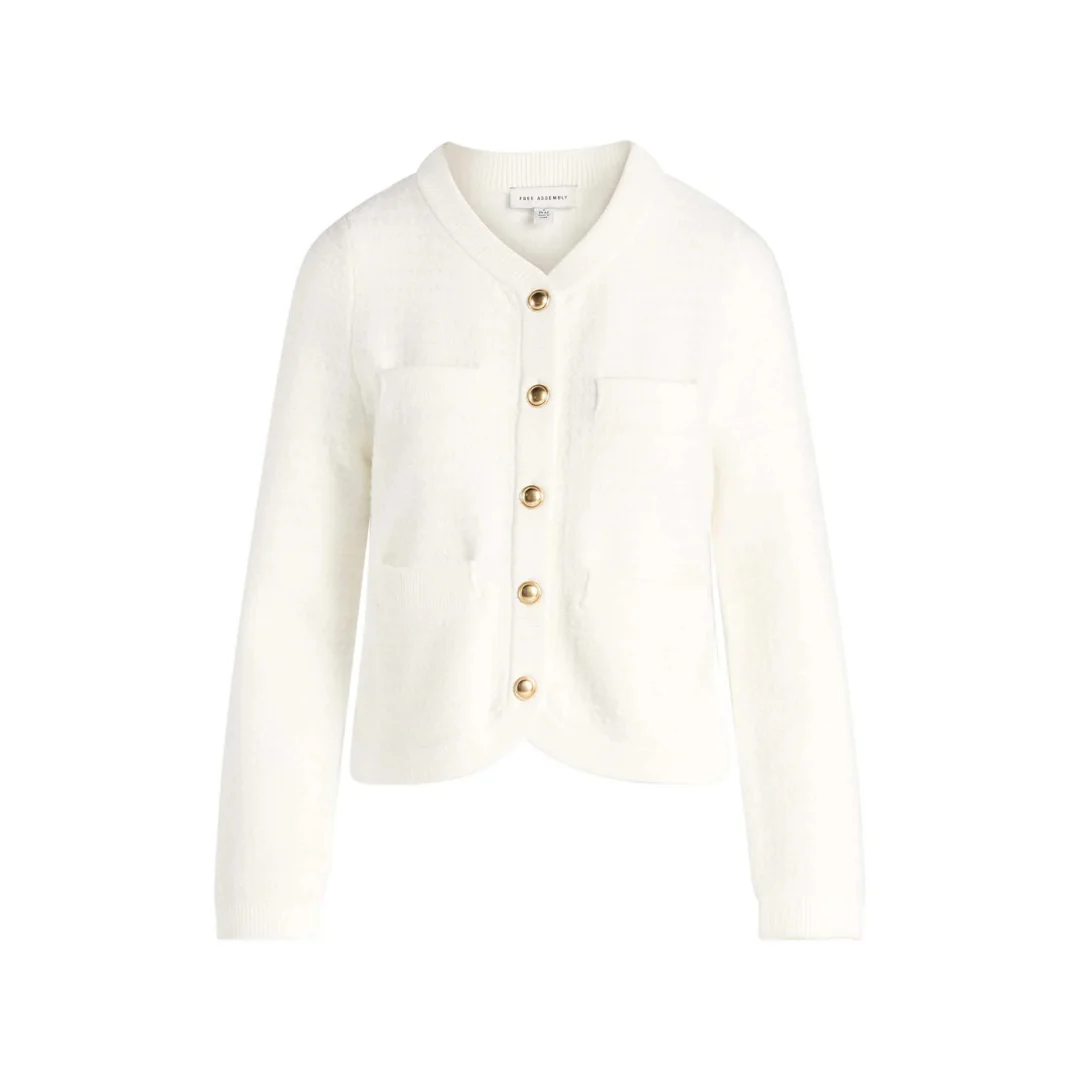 Free Assembly Women's and Women's Plus Textured Cardigan Sweater