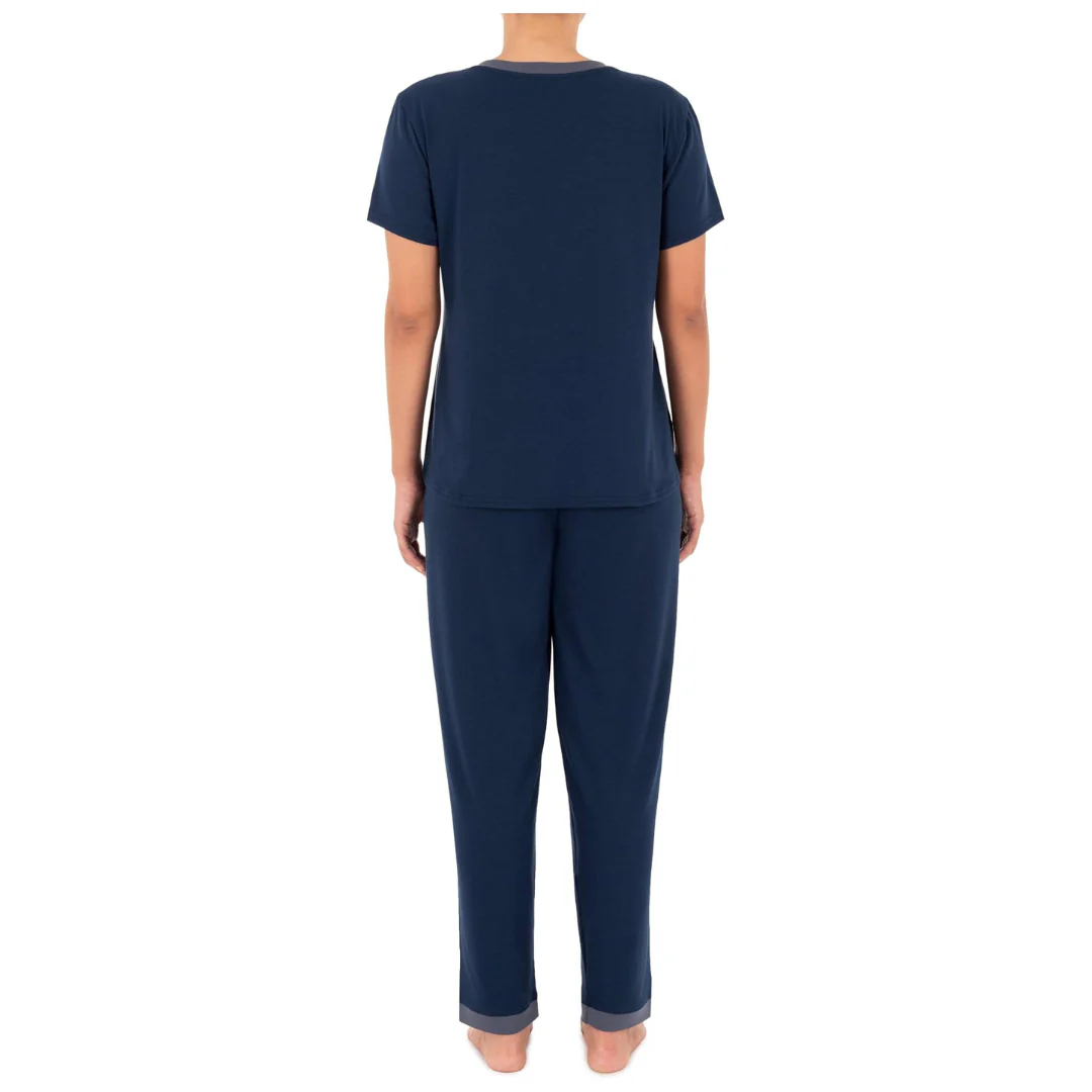 Fruit of the Loom Women's Tee and Pant 2 Piece Sleep Set