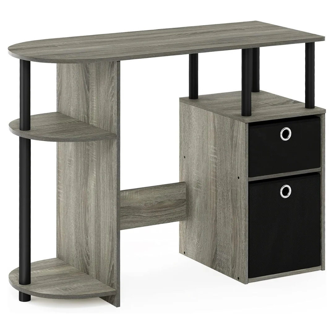 Furinno JAYA 38.4" Wide Gaming Desk With Bin Drawers