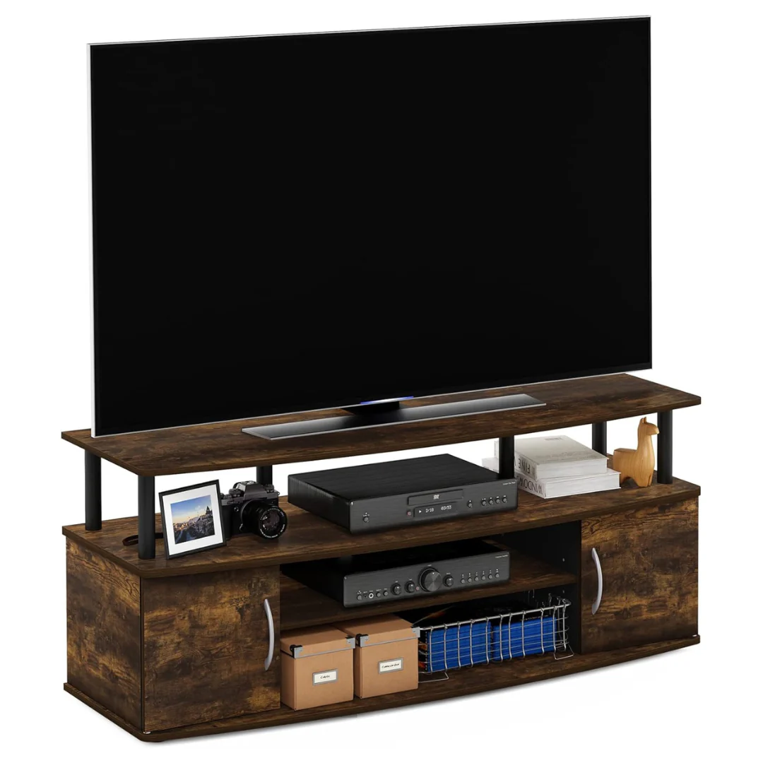 Furinno Jaya Large Entertainment Stand For TVs Up To 55"