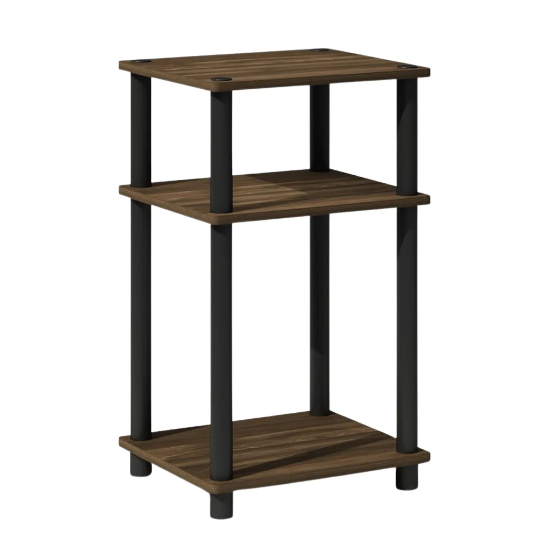 Furinno Just 3-Tier Turn-N-Tube Open Storage Nightstand