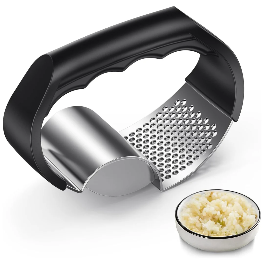 Generic 2-in-1 Stainless Steel Garlic Crusher