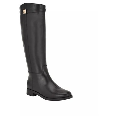 GUESS Women's Zoro Wide Calf Leather Riding Boots