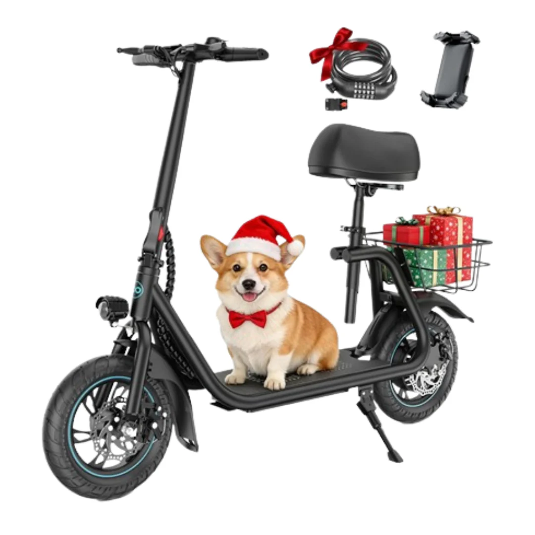 Gyroor 450W 20Miles 15MPH Motor Electric Scooter With Seat