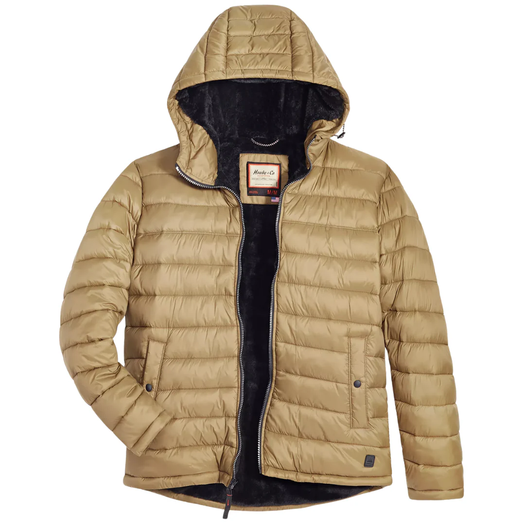 Hawke & Co. Men's Sherpa Lined Hooded Puffer Jacket (5 Colors)