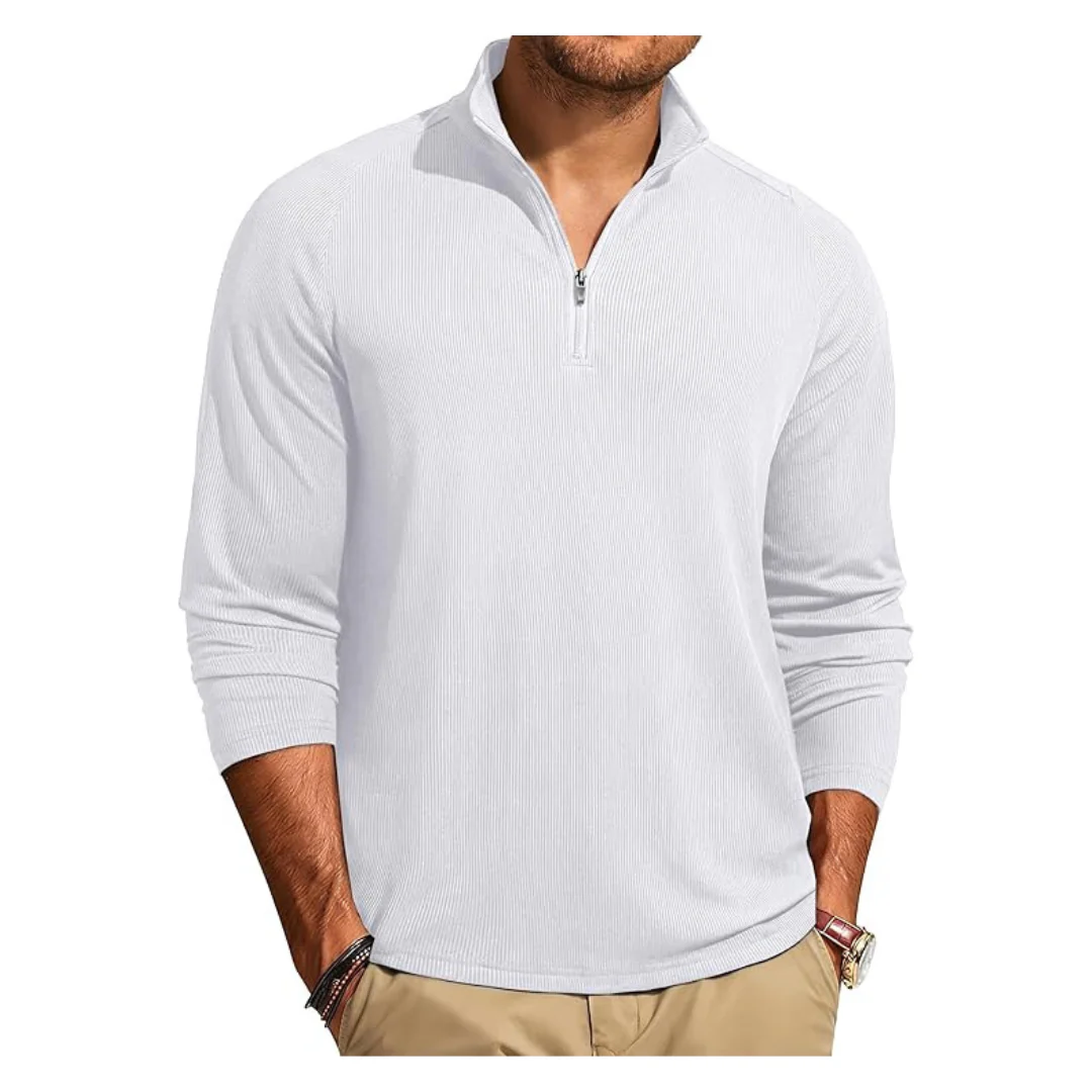 JMIERR Men's Quarter Zip Muscle Fit Ribbed Workout T-Shirts (Various)