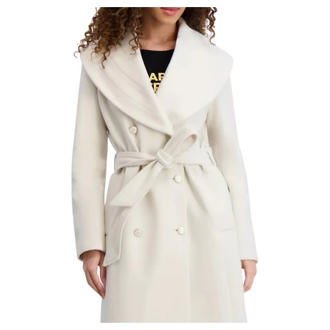 Karl Lagerfeld Paris Women's Double Breasted Belted Coat