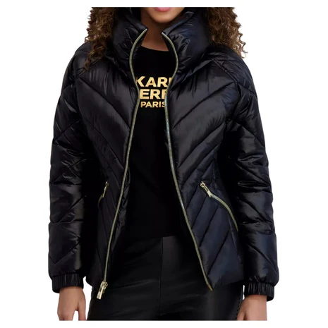 Karl Lagerfeld Paris Women's Pillow Collar Puffer Coat