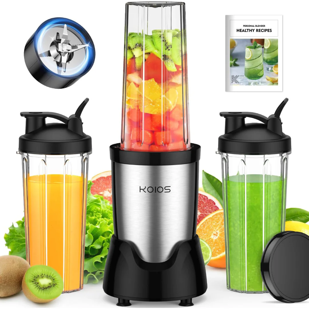 KOIOS Shakes & Smoothies Personal Blender W/ 3 x 22oz Cups