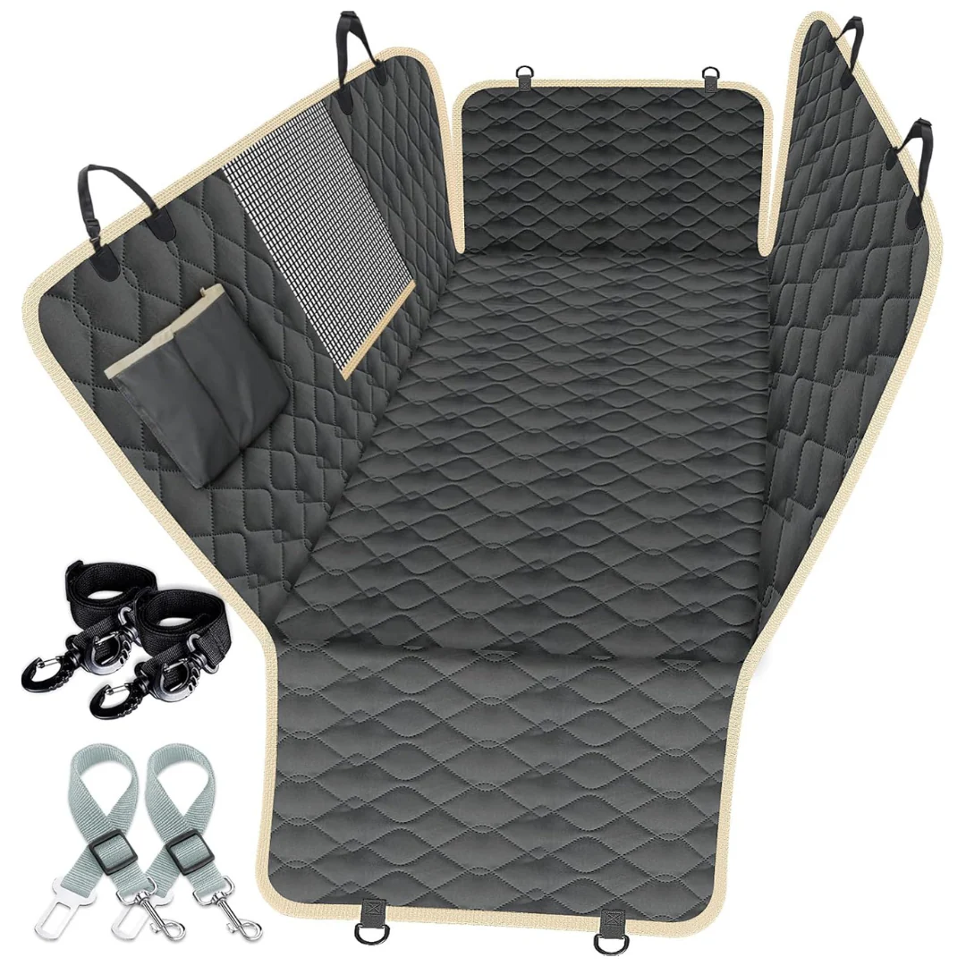 Lassie XL Truck Dog Back Seat Cover With 2 Seat Belts