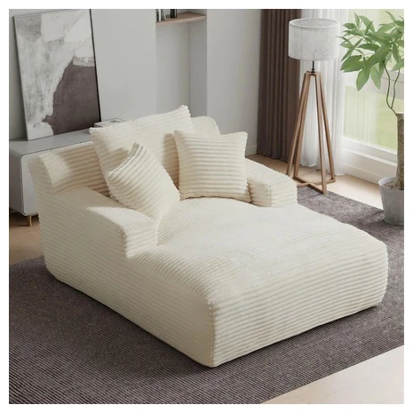 Latitude Run Corduroy Chaise Lounge Sleeper Chair